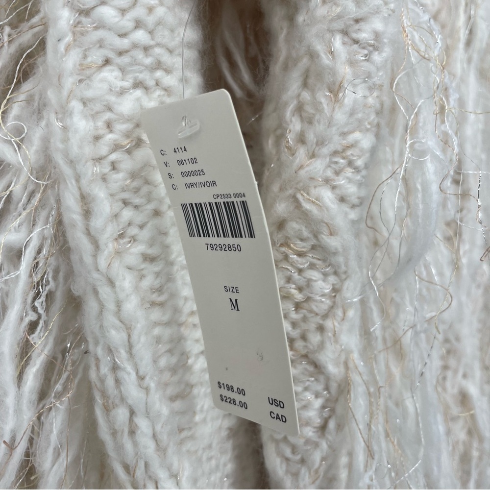 Anthropologie Cream V-Neck Sweater - Picture 9 of 14